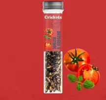 Traškūs skrudinti svirpliai "Tomato and Oregano"