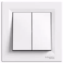 Schneider Electric Dvivietis mygtukas Asfora Baltas - EPH1100121