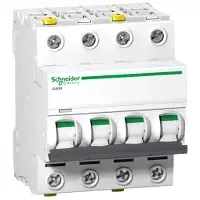 Schneider Electric grandinės pertraukiklis IC60N 4P 6A B - A9F03406