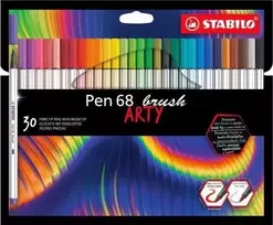 Stabilo Flamaster TABILO Pen 68 šepetys kartono dėklas 30 vienetų ARTY 568 / 30-21-20