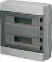 Elettrocanali Modulinis skirstomasis skydas 2x18 n/t, be halogenų, pernešamos durys, IP65, N+PE bėgelis, pilka 1000V AC 1500V DC PV UV 400x400x140, EC62036E
