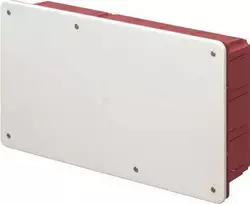 Elettrocanali EC350C2 Įleidžiama dėžė su dangteliu, serija 350 120x100x50 raudon-balta EC350C2