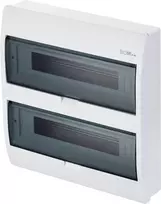 Elektro Plast Nasielsk 2407-01 Elegantiškas modulinis skirstomasis skydas 2x18 ant paviršiaus montuojamas IP40 2/36 N+PE 2407-01