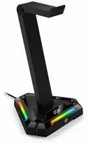 Genius GX-UH100 Stojak na ausinės su podświetleniem RGB, juoda