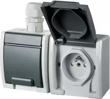 LIZDAS MONTUOJAMAS ANT PAVIRŠIAUS DVIGUBAS AQUANT-G2/V1/EPN 230 V AC 16 A IP65 Elektro-Plast