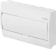 Elektro Plast Nasielsk 2404-00 Elegantiškas modulinis skirstomasis skydas 1x18 paviršinis montuojamas IP40 N+PE baltos durys 2404-00