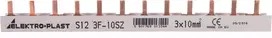 Elektro-Plast Dabartinis geležinkelio tipas PIN 3P 10mm2 63A 12 pin ISS10 / 3F / 12 (45.222)