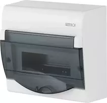 Elektro Plast Nasielsk 2352-01 Modulinis skirstomasis skydas 1x8+2 n/t Žalias BOX RN 1/8+2 permatomos dūminės durys N+PE IP40 2352-01