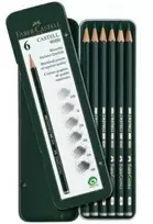 Pieštukai eskizavimui Faber-Castell 9000 Grafit Set, HB/B/2B/4B/6B/8B, 6 vnt.