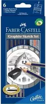 Pieštukų rinkinys Faber-Castell Goldfaber 1221, be trintuko, padrožti, 6vnt.