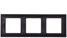 Hager Polo 13737006 K.1 Trigubas horizontalus rėmas, antracito spalvos, matinis lakas 13737006