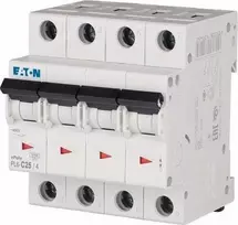 Eaton Grandinės pertraukiklis 4P C 25A 6kA AC PL6-C25/4 166523