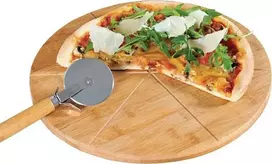 Kesper Bamboo Picos lėkštė su žirklėmis, bambukinis maisto padėklas