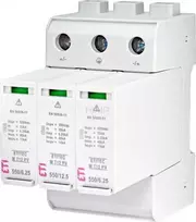 ETI T1 T2 (B ir C) viršįtampių ribotuvas PV sistemoms ETITEC EM T12 PV 1100/6.25 Y