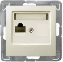 Ospel GPK-1Y/K/m/27 IMPRESJA Vienas kompiuterio lizdas RJ45 kat.5e MMC ecru GPK-1Y/K/m/27