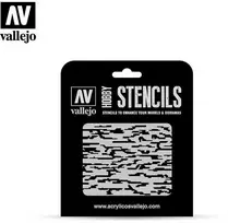Vallejo: ST-CAM004 – Trafaretai – Pixelated Modern Camo