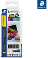 STAEDTLER 318C6 - Permanent-Universalstift F Set 6 Farben