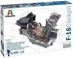 Italeri Lockheed Martin F-16 kokpito rinkinys 1/12, plastikas