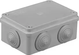 Stačiakampė skirstomoji dėžutė IP55 Pawbol 120x80x50mm pilka