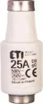 Eti-Polam Saugiklis įdėklas 25A DII gG / BiWtz 500V AC / 250V DC E27 002312407 / 5szt. /