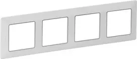 Legrand Valena Gyvenimo keturvietė dėžutė balta / chromas (754034)