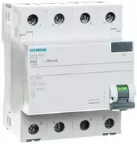 Siemens 5SV4346-0 Liekamosios srovės grandinės pertraukiklis 4P 63A 0,03A Tipas AC 30mA 400V SENTRON 5SV4346-0