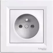 Schneider Electric Kištukinis lizdas su IP44 pagrindu, baltas (EPH2800621)