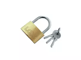 Modeco Padlock LOCK žalvarinis apkabas 50mm 6 vnt MN-02-150
