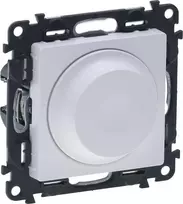 Legrand VĖLESNI VEIKSMAI Rotary Dimmer be neutralaus gnybto balto 230V (752160)