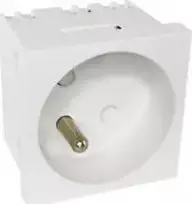 Modulinis elektros lizdas 2P+Z, 45x45, standartinis - pritaikytas kelių modulinių lizdų konstrukcijai. ALANTEC
