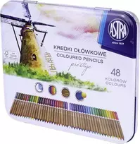 Astra 48 spalvos Astra Prestige kedro akvarelinės kreidelės