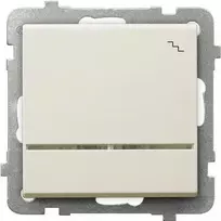 Ospel Sonata vieno laiptų jungiklis 16AX IP20 su su ecru foniniu apšvietimu (ŁP-3RS/m/27)