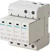 Siemens Viršįtampių ribotuvas B+C 1 tipas + 2 tipas 4P 12,5 kA 3+1 išdėstymas TN-S 5SD7414-2