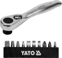 Yato Toya Sa Poland Antgalių rinkinys su terkšle 1/4" | 11 vnt. (YT-14390)