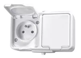 Schneider Electric Kedro hermetiškas dviejų krypčių lizdas su/iš 16A IP44 baltas (NT230H01)