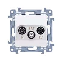 Kontakt-Simon R- TV- SAT antenos lizdai yra 10 dB balti (CASP.01 / 11)