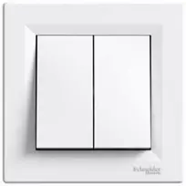 „Schneider Electric“ dvigubas mygtukas „Asfora Baltas“ (EPH1100321)
