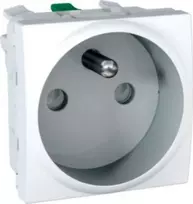 Schneider Electric Unica vienvietis lizdas be 2P+Z be rėmo, baltas MGU3.059.18