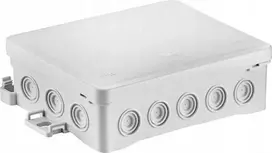 Simet 35404102 Sieninė dėžutė 90x40x135mm su integruotu kabelio sandarikliu, savaime užsifiksuojanti, be halogenų, FASTBOXiHOOK serija, IP54, NS9 35404102