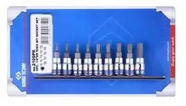 KING TONY KOMPLET NASADEK 1/4" TORX 9 vnt. 2033 T8 - T40