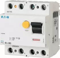 Eaton Liekamosios srovės grandinės pertraukiklis 4P 40A 0,5A tipas A PF6-40/4/05-A 165778