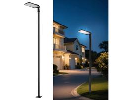 Brilagi-LED Lauko šviestuvas su stulpu ir 3 m konsole URBANLIGHT LED/200W/230V juodas IP65