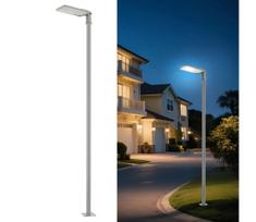 Brilagi-LED Lauko šviestuvas su stulpu ir kl. 3 m URBANLIGHT LED/200W/230V pilkas IP65