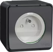 Schneider Electric Mureva Styl Socket 2P+PE antracito varžtų gnybtai MUR36030