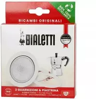 Bialetti - 3 sandarikliai + sietelis 12tz Aliuminio kavos aparatams