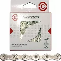 Clarks CLARKS C9AR dviračio grandinė, 9 greičių, 116 jungčių, 1/2 "x11 / 128", spaustukas, antikorozinė, sidabrinė