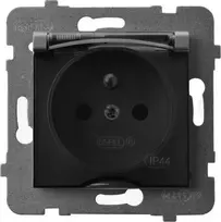 Ospel ARIA Purslams atsparus lizdas su IP44 permatomu dangteliu pilkas matinis GPH-1UZ/m/70/d