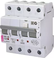 Eti-Polam diferencinis srovės perjungiklis 4P 25A C 0.03A AC KZS- 4M (002174026)