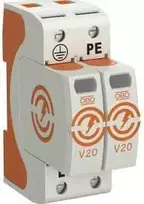 OBO Bettermann Bettermann Viršįtampių ribotuvas C 2P 20kA 280V (5095162)