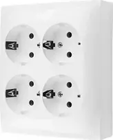 Kontakt Simon GN.4-KR.SCHUKO IP20 Baltas AQUACLICK